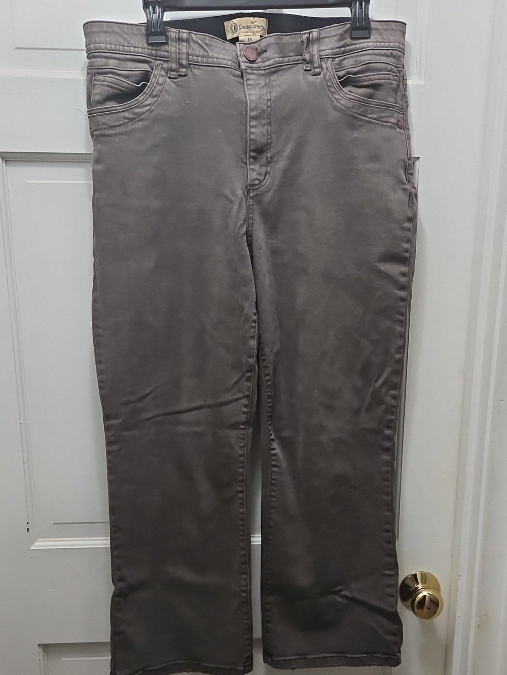 Democracy Women's Brown Straight-Leg Jeans 14/16